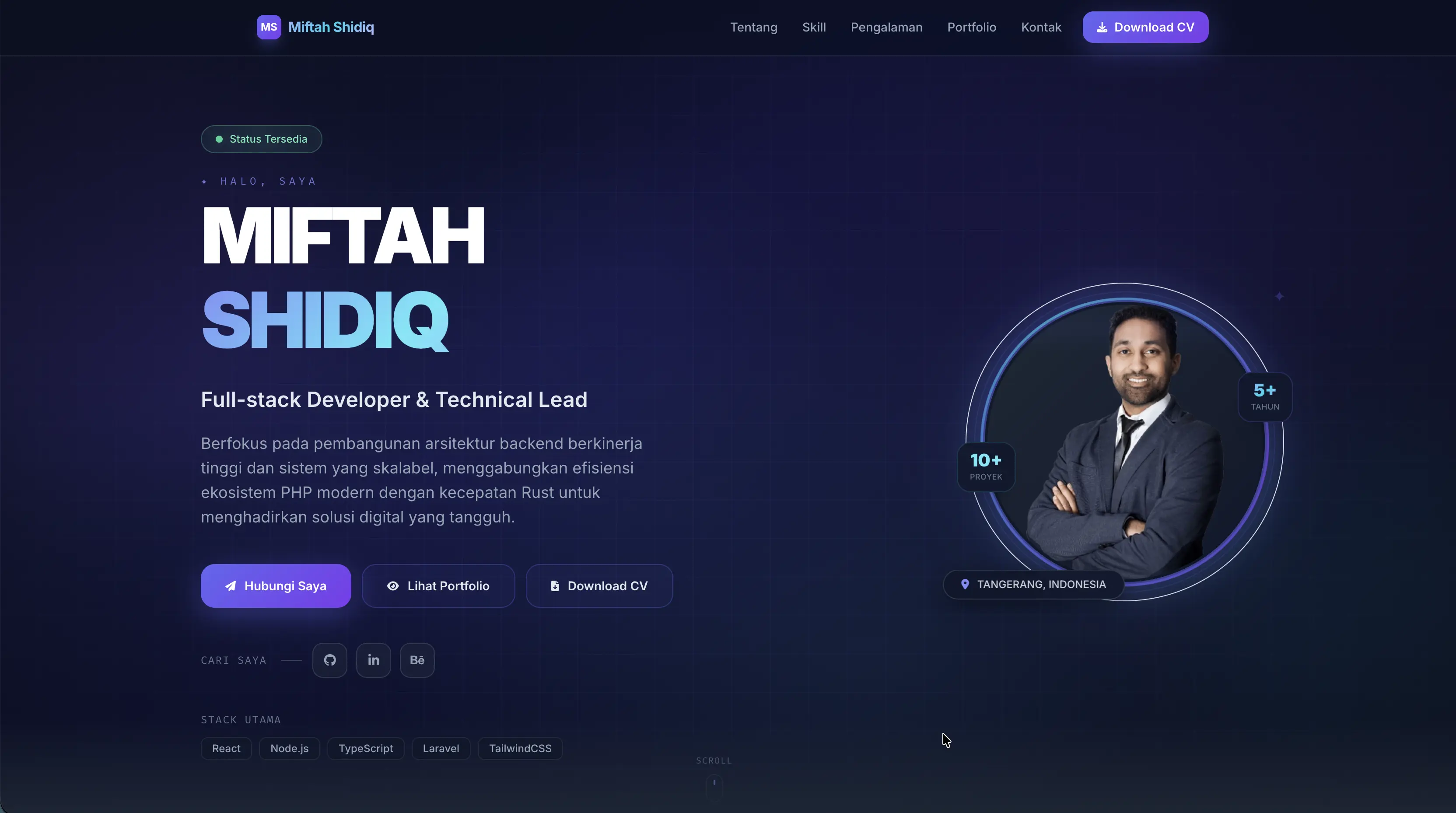 Screenshot bento professional